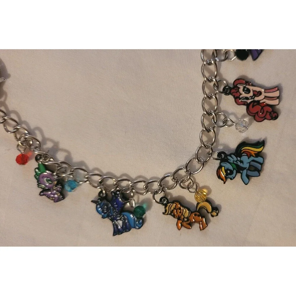 My Little Pony Inspired Adjustable Enamel Dangle Charm Bracelet